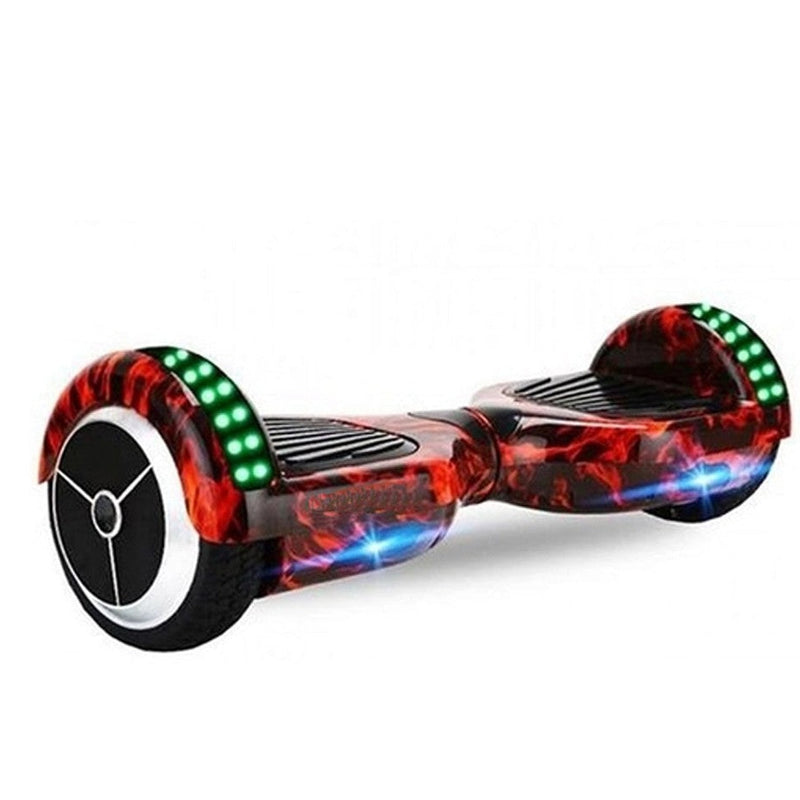 Hoverboard Skate Elétrico Smart Balance Wheel 6,5 Polegadas com Bluetooth - Vermelho Fogo