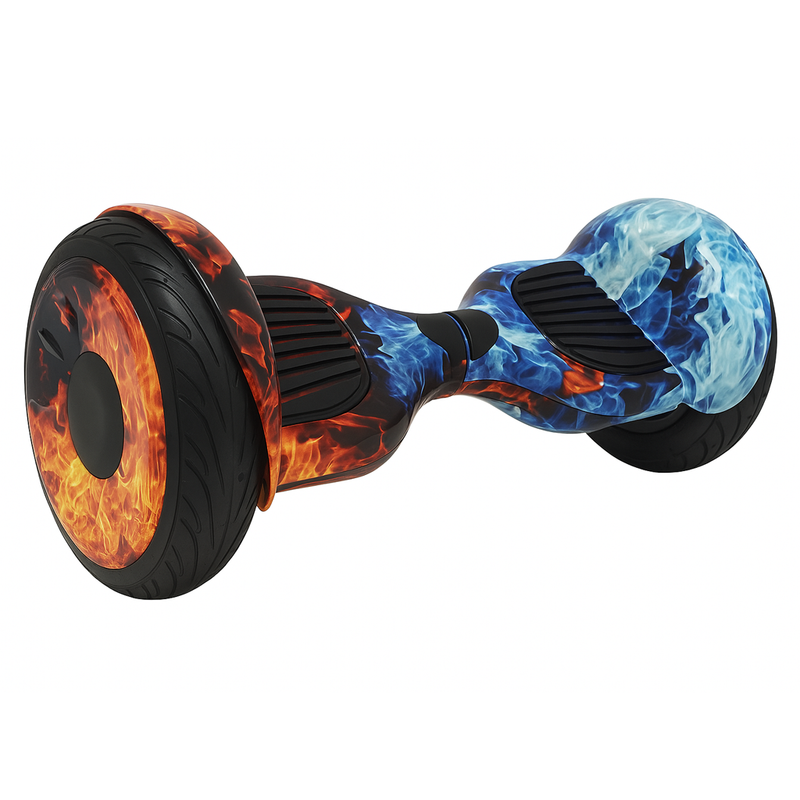 Skate Elétrrico Hoverboard 10 Polegadas com Bluetooth - Fogo e Gelo