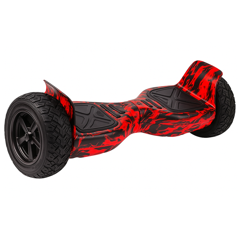 Hoverboard Original 8.5 Offroad com Conexão Bluetooth e LED - Estampa Vermelho Chamas